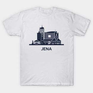 Skyline emblem of Jena, city in Thuringia, Germany T-Shirt